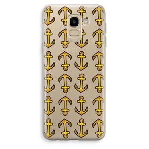 CaseCompany Musketon Anchor: Samsung Galaxy J6 (2018) Transparant Hoesje