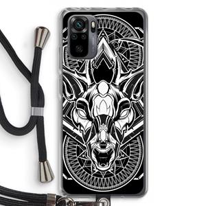 CaseCompany Oh Deer: Xiaomi Redmi Note 10 Pro Transparant Hoesje met koord
