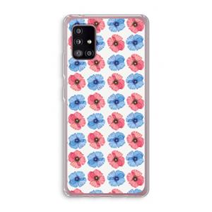 CaseCompany Klaproosjes: Samsung Galaxy A51 5G Transparant Hoesje