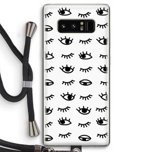 CaseCompany Eye pattern #2: Samsung Galaxy Note 8 Transparant Hoesje met koord
