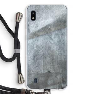 CaseCompany Grey Stone: Samsung Galaxy A10 Transparant Hoesje met koord