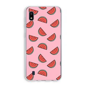 CaseCompany Watermeloen: Samsung Galaxy A10 Transparant Hoesje
