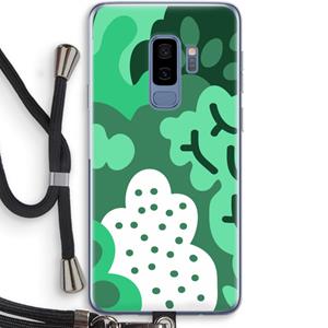 CaseCompany Bushes: Samsung Galaxy S9 Plus Transparant Hoesje met koord