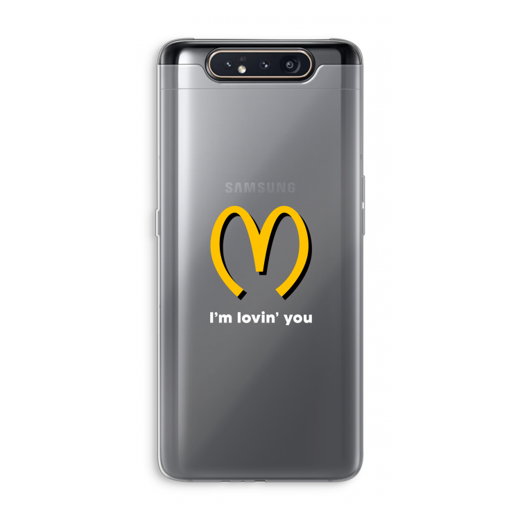 CaseCompany I'm lovin' you: Samsung Galaxy A80 Transparant Hoesje