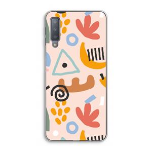 CaseCompany Abstract: Samsung Galaxy A7 (2018) Transparant Hoesje