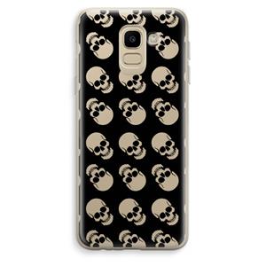 CaseCompany Musketon Skulls: Samsung Galaxy J6 (2018) Transparant Hoesje