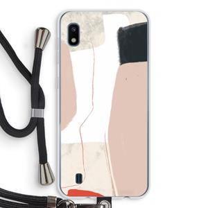 CaseCompany Lava: Samsung Galaxy A10 Transparant Hoesje met koord