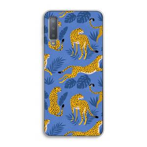 CaseCompany Luipaard: Samsung Galaxy A7 (2018) Transparant Hoesje