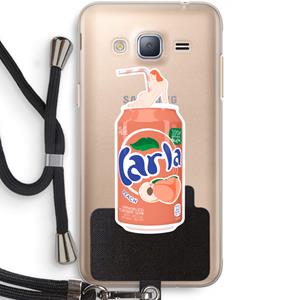 CaseCompany S(peach)less: Samsung Galaxy J3 (2016) Transparant Hoesje met koord