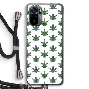CaseCompany Weed: Xiaomi Redmi Note 10 Pro Transparant Hoesje met koord