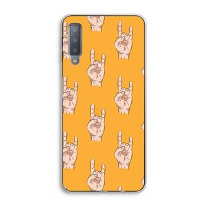 CaseCompany Rock: Samsung Galaxy A7 (2018) Transparant Hoesje