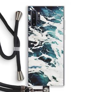 CaseCompany Golven: Samsung Galaxy Note 10 Plus Transparant Hoesje met koord