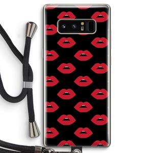 CaseCompany Lips: Samsung Galaxy Note 8 Transparant Hoesje met koord