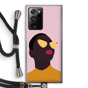 CaseCompany Yellow glasses: Samsung Galaxy Note 20 Ultra / Note 20 Ultra 5G Transparant Hoesje met koord