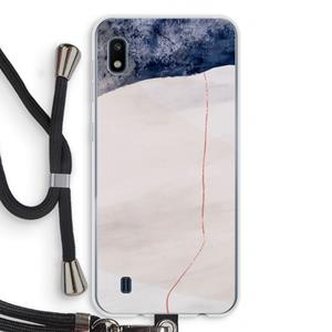 CaseCompany Stone White: Samsung Galaxy A10 Transparant Hoesje met koord