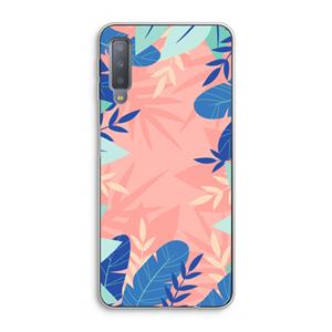 CaseCompany Tropisch: Samsung Galaxy A7 (2018) Transparant Hoesje