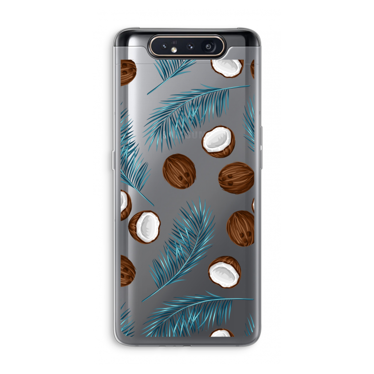 CaseCompany Kokosnoot roze: Samsung Galaxy A80 Transparant Hoesje