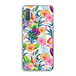 CaseCompany Tropisch 2: Samsung Galaxy A7 (2018) Transparant Hoesje