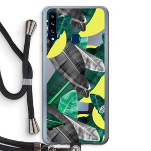 CaseCompany Fantasie jungle: Samsung Galaxy A20s Transparant Hoesje met koord
