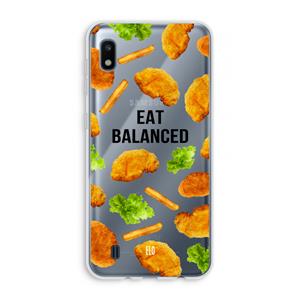 CaseCompany Eat Balanced: Samsung Galaxy A10 Transparant Hoesje