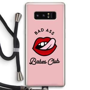 CaseCompany Badass Babes Club: Samsung Galaxy Note 8 Transparant Hoesje met koord