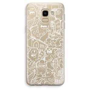 CaseCompany Vexx City #2: Samsung Galaxy J6 (2018) Transparant Hoesje