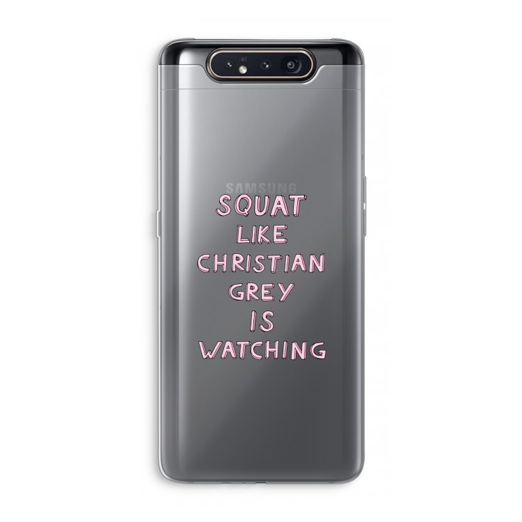 CaseCompany Christian Grey: Samsung Galaxy A80 Transparant Hoesje
