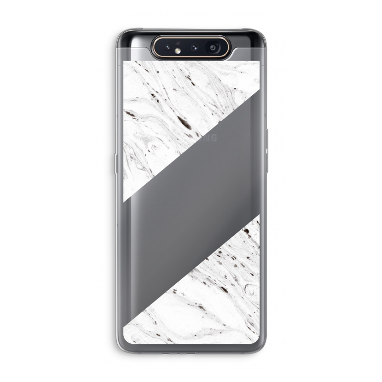 CaseCompany Biggest stripe: Samsung Galaxy A80 Transparant Hoesje