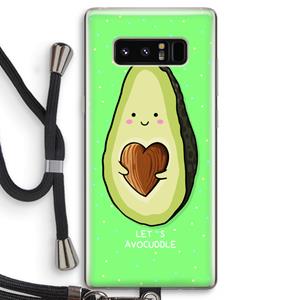 CaseCompany Avocuddle: Samsung Galaxy Note 8 Transparant Hoesje met koord
