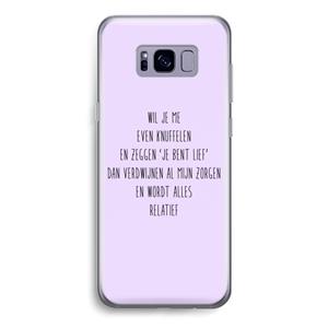 CaseCompany Relatief: Samsung Galaxy S8 Transparant Hoesje