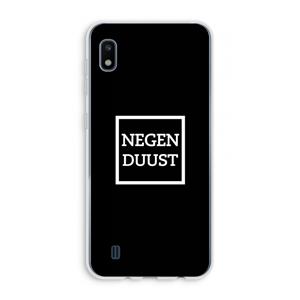 CaseCompany Negenduust black: Samsung Galaxy A10 Transparant Hoesje