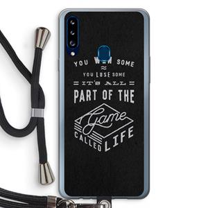 CaseCompany Life: Samsung Galaxy A20s Transparant Hoesje met koord
