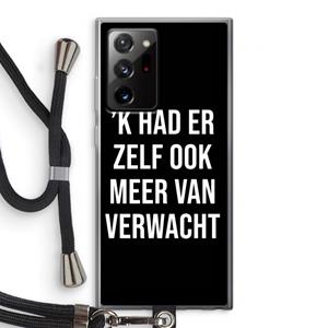 CaseCompany Meer verwacht - Zwart: Samsung Galaxy Note 20 Ultra / Note 20 Ultra 5G Transparant Hoesje met koord