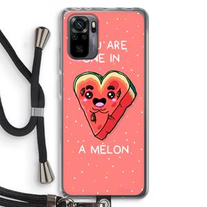 CaseCompany One In A Melon: Xiaomi Redmi Note 10 Pro Transparant Hoesje met koord