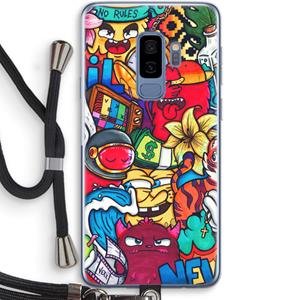 CaseCompany No Rules: Samsung Galaxy S9 Plus Transparant Hoesje met koord