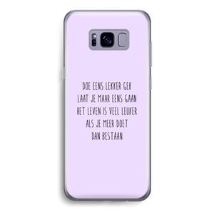 CaseCompany Gek: Samsung Galaxy S8 Transparant Hoesje