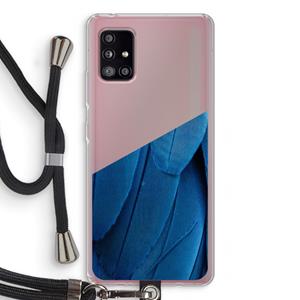 CaseCompany Pauw: Samsung Galaxy A51 5G Transparant Hoesje met koord