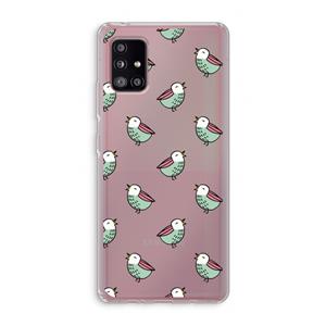 CaseCompany Vogeltjes: Samsung Galaxy A51 5G Transparant Hoesje
