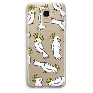 CaseCompany Papegaai: Samsung Galaxy J6 (2018) Transparant Hoesje