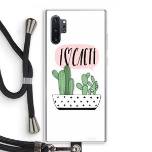 CaseCompany I love cacti: Samsung Galaxy Note 10 Plus Transparant Hoesje met koord