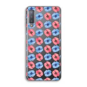 CaseCompany Klaproosjes: Samsung Galaxy A7 (2018) Transparant Hoesje
