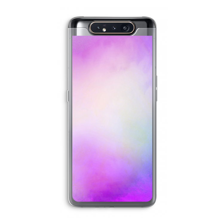 CaseCompany Clouds pastel: Samsung Galaxy A80 Transparant Hoesje