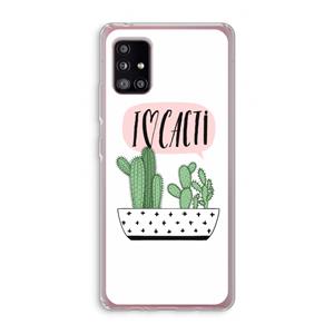 CaseCompany I love cacti: Samsung Galaxy A51 5G Transparant Hoesje