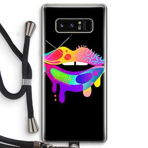 CaseCompany Lip Palette: Samsung Galaxy Note 8 Transparant Hoesje met koord