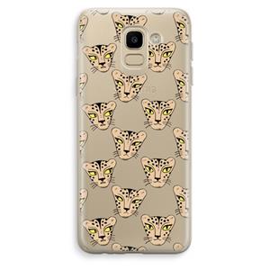CaseCompany Tijger: Samsung Galaxy J6 (2018) Transparant Hoesje