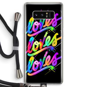 CaseCompany Loves: Samsung Galaxy Note 8 Transparant Hoesje met koord