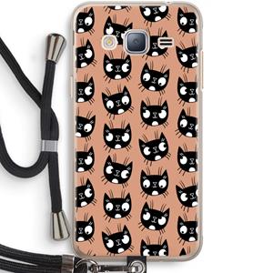 CaseCompany Kat: Samsung Galaxy J3 (2016) Transparant Hoesje met koord