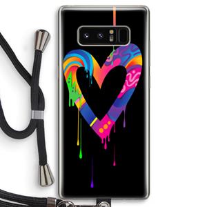 CaseCompany Melts My Heart: Samsung Galaxy Note 8 Transparant Hoesje met koord