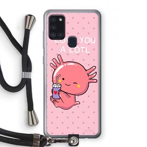 CaseCompany Love You A Lotl: Samsung Galaxy A21s Transparant Hoesje met koord