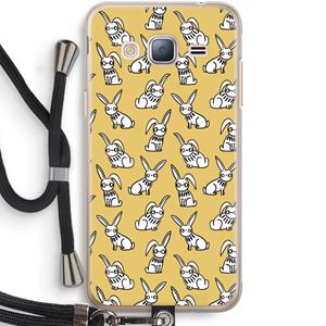 CaseCompany Haas: Samsung Galaxy J3 (2016) Transparant Hoesje met koord
